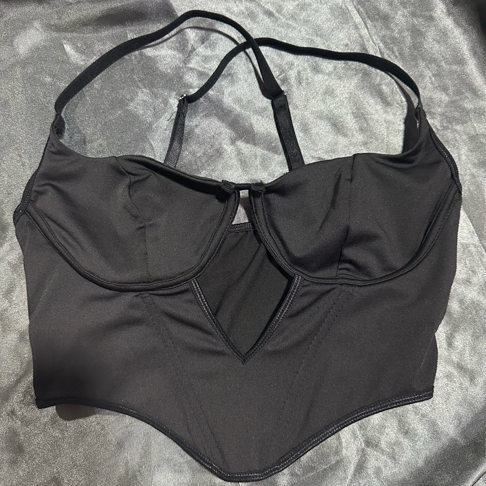 SHEIN Black Strappy Bustier